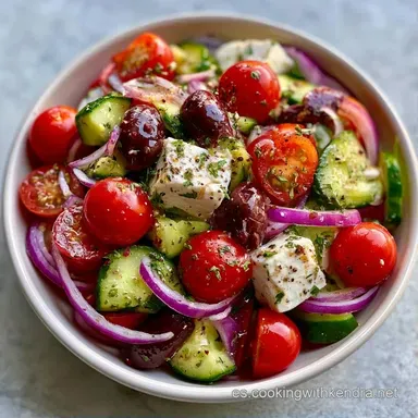 Ensalada De Pepino Y Feta En 15 Minutos Tarjeta de receta