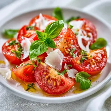Ensalada De Tomate Y Parmesano para 4 Tarjeta de receta