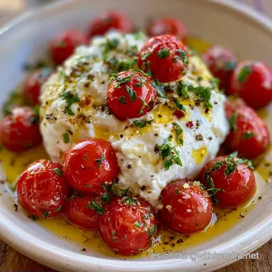 Ensalada de Tomates Cherry y Burrata para 4 Tarjeta de receta