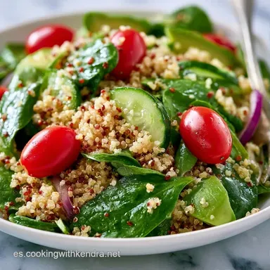 Ensalada De Verano Saludable con Quinoa Tarjeta de receta