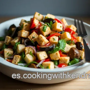 Ensalada Vegana de Tofu: &iexcl;Receta Mediterr&aacute;nea Refrescante! Tarjeta de receta