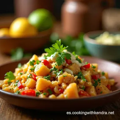 Ensalada Santa Fe con Pollo Asado y Aderezo Cremoso Receta F&aacute;cil Tarjeta de receta