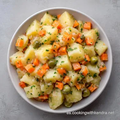 Ensaladilla Rusa Cl&aacute;sica para 6 Personas Tarjeta de receta