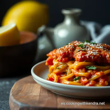 Espaguetis a la Putanesca: &iexcl;Mi Receta Madrile&ntilde;a con Huevo! Tarjeta de receta