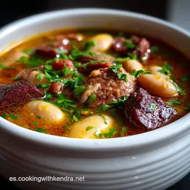 Fabada Asturiana Receta Tradicional: Slow-Cooked Silky Beans Tarjeta de receta