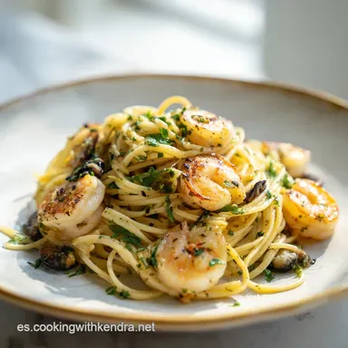 Fideu&agrave; de Marisco Espa&ntilde;ola para 4 Raciones Tarjeta de receta