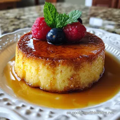 Flan de Huevo Casero: Al Horno Cremoso Tarjeta de receta