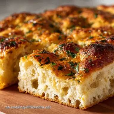 Focaccia: Receta aut&eacute;ntica italiana para pan crujiente y aireado Tarjeta de receta