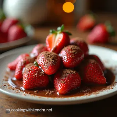 Fresas con Chocolate F&aacute;ciles Receta R&aacute;pida Tarjeta de receta