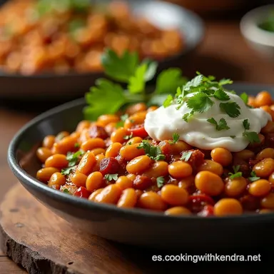 Frijoles Charros Aut&eacute;nticos con Foto Cenital Un Abrazo Mexicano Tarjeta de receta