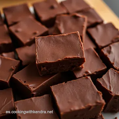 Chocolate Fudge Delicioso Hecho en Receta Casera F&aacute;cil Tarjeta de receta