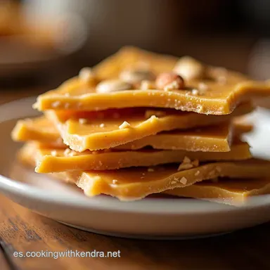 Easy Homemade Peanut Brittle M&aacute;s Rica que la de Kermesse Tarjeta de receta