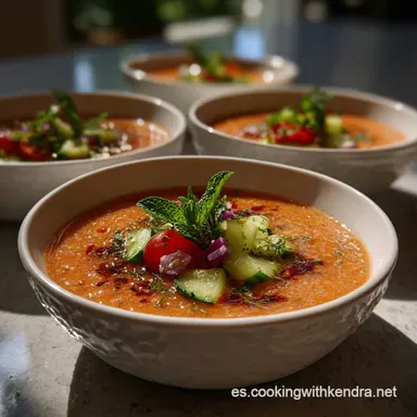 Como Hacer Gazpacho Andaluz F&aacute;cil en 30 Minutos Tarjeta de receta