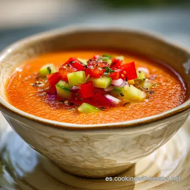 Gazpacho Receta F&aacute;cil in 2 Hours 15 Minutes Tarjeta de receta