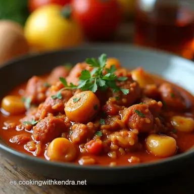 Goulash Expres Receta F&aacute;cil para una Cena Casera en un Tris Tarjeta de receta