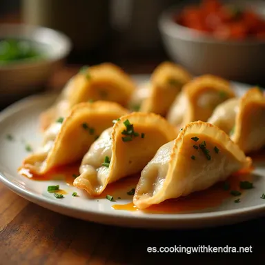 Gyoza Japoneses Caseros Crujientes por Abajo y Jugosos Tarjeta de receta