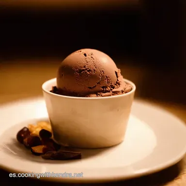 Helado Yogur Almendras Chocolate Cremoso y Sin Culpa Tarjeta de receta