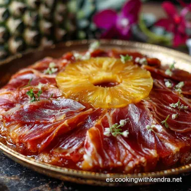 Jamon con Pia Boricua: El Tesoro Glaseado de Pi&ntilde;a para tu Fiesta Tarjeta de receta