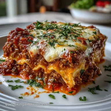 Lasa&ntilde;a de Carne Casero para Comer en 2 Horas Tarjeta de receta