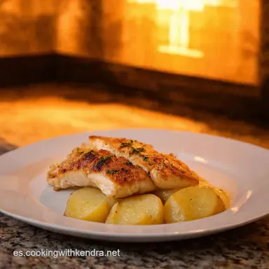 Lubina al Horno con Patatas Mi Secreto para un Plato de 10 Tarjeta de receta