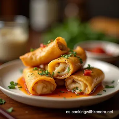 Receta de Lumpias Chinas Caseras El Rollo Frito Perfecto Tarjeta de receta