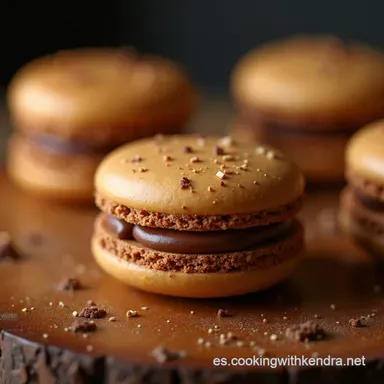 Macarons de Nutella Caseros Receta F&aacute;cil con Merengue Italiano Tarjeta de receta