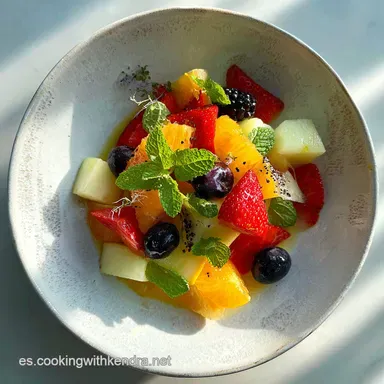 Recipe Macedonia de frutas Ready in 1 Hour 20 Min Tarjeta de receta