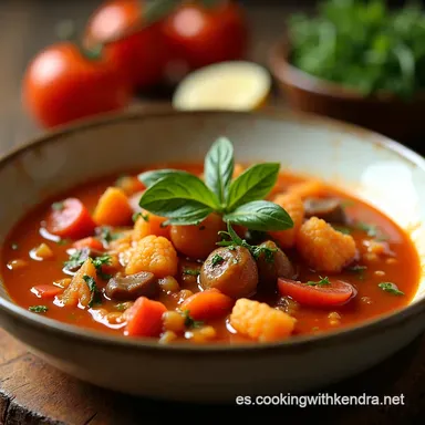 Receta Minestrone Cl&aacute;sico La Sopa de Verduras Italiana de la Nonna Tarjeta de receta
