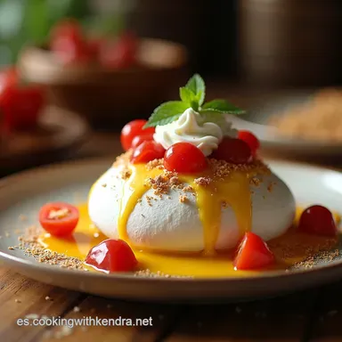 Mostach&oacute;n Pavlova Recipe A Mexican Fiesta on a Plate Tarjeta de receta