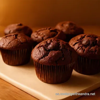 Muffins de Chocolate F&aacute;ciles Receta Gigante para Golosos Tarjeta de receta