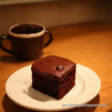 Mug Cake Chocolate F&aacute;cil En Taza y Listo en 2 Minutos Tarjeta de receta