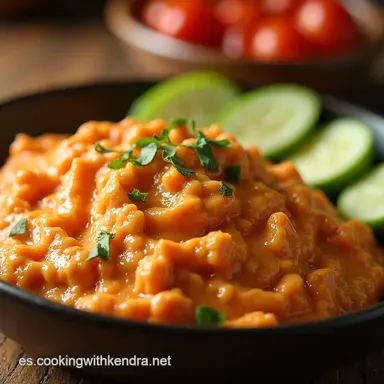 Dip de Cangrejo Caliente Receta F&aacute;cil para Fiestas Tarjeta de receta