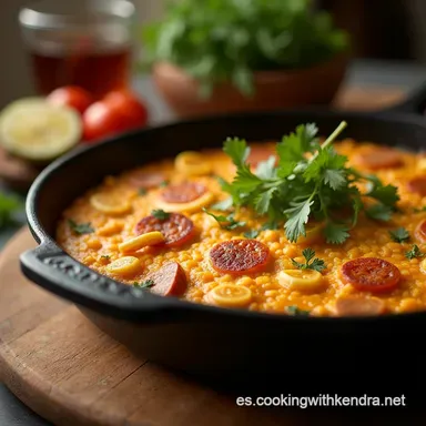 Paella Espa&ntilde;ola Aut&eacute;ntica Receta Tradicional Paso a Paso Tarjeta de receta