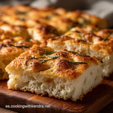Pan Focaccia: Receta Focaccia F&aacute;cil con Miga Aireada y Crujiente Tarjeta de receta