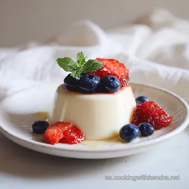 Panna Cotta Receta Italiana Cl&aacute;sica por 6 Porciones Tarjeta de receta