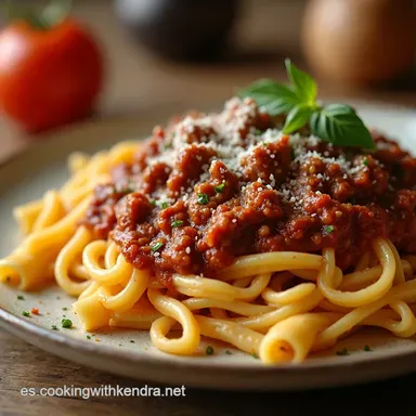 Pasta Cremosa con Carne Molida Receta Familiar Deliciosa Tarjeta de receta