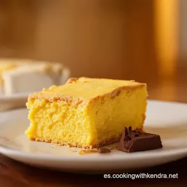 Pastel Amarillo con Chocolate El Secreto de la Abuela Tarjeta de receta