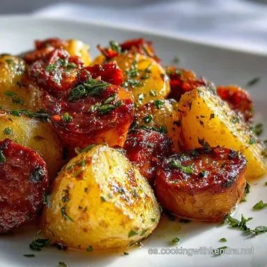 Patatas con Chorizo Receta | Guiso para 4 Tarjeta de receta