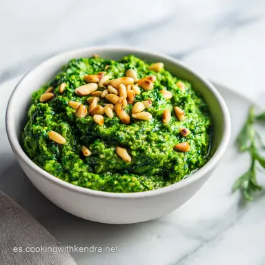 Pesto Sauce Receta en 5 Minutos Tarjeta de receta