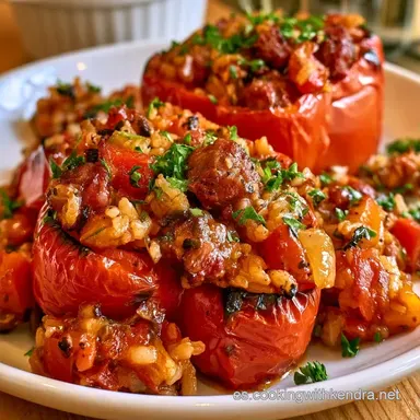 Pimientos Rellenos en Freidora de Aire Tarjeta de receta