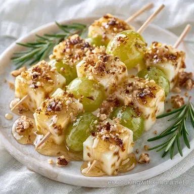 Pinchos Queso Uvas en 15 Minutos Tarjeta de receta