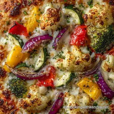 Pizza De Verduras Casera Crujiente Tarjeta de receta