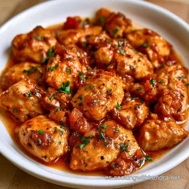 Pollo Con Tomate Para 4 Personas Tarjeta de receta
