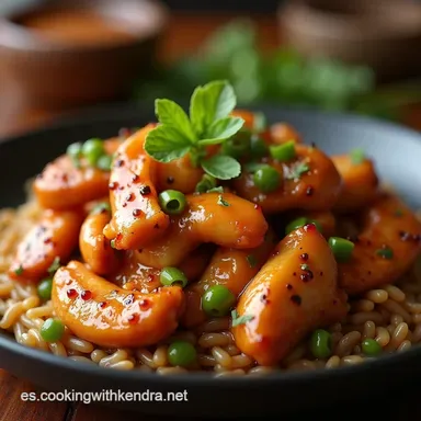 Pollo Teriyaki Casero Receta F&aacute;cil con Glaseado Umami Tarjeta de receta