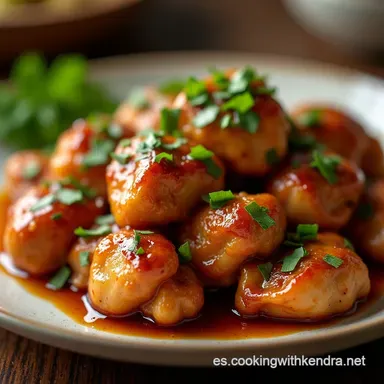 Receta Pollo Teriyaki Casero F&aacute;cil con Brillo Perfecto Tarjeta de receta