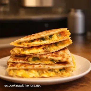 Quesadillas de Desayuno El Gallo Madrugador Listas en 25 Minutos Tarjeta de receta