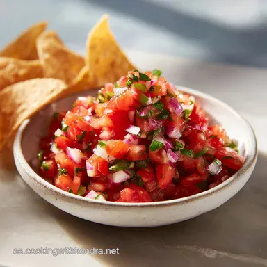 Pico de Gallo Casero Aut&eacute;ntico para 5 Porciones Tarjeta de receta