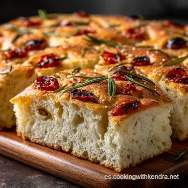 Pan de Focaccia: La Receta Italiana M&aacute;s Esponjosa y Crujiente Tarjeta de receta