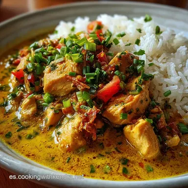 Receta Pollo al Curry con Coco en 35 Minutos Tarjeta de receta