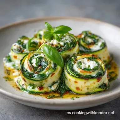 Rollitos De Calabac&iacute;n Rellenos Cremosos Tarjeta de receta